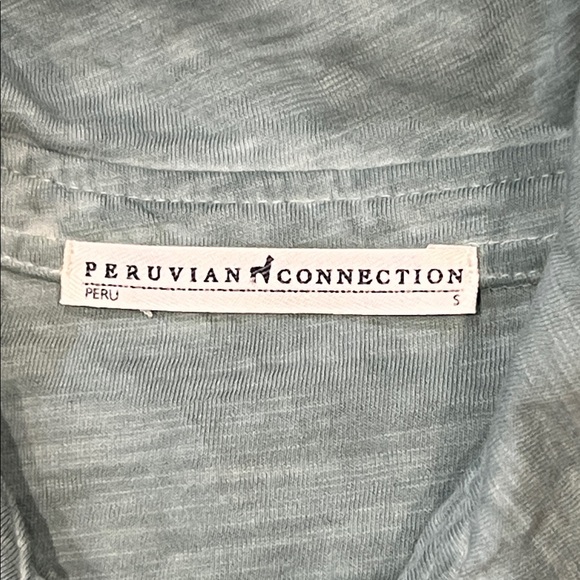 Peruvian Connection Sage Green Button-Up Shirt Lagos Dress Size Small Cotton - Picture 8 of 13